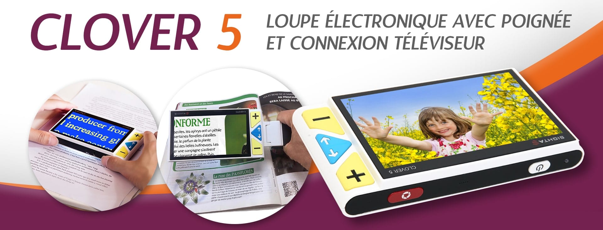 Loupe électronique CLOVER 5 de VISIOLE Loupe électronique CLOVER 5 de VISIOLE