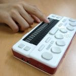 Gros plan du Bloc Note Braille Sense U2 mini