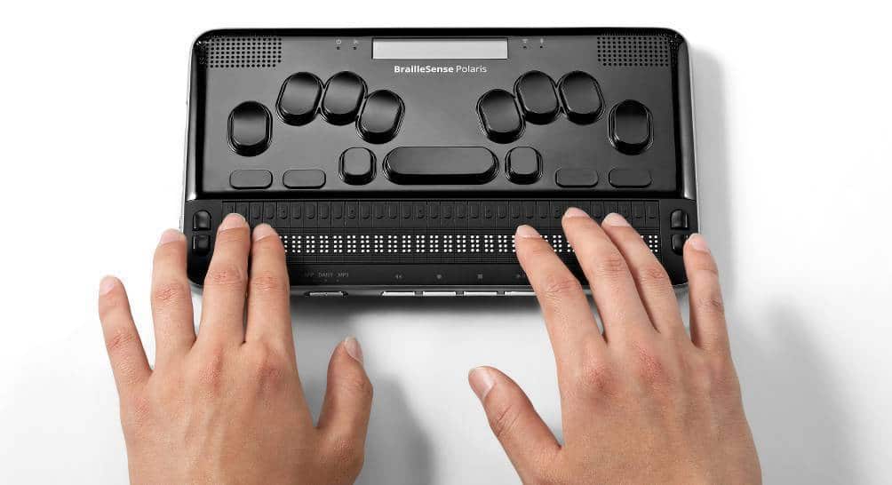 Bloc notes Braille Sense Polaris, 32 cts, Perkins et android