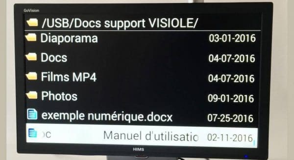 Lecture des fichiers numériques avec le GoVision