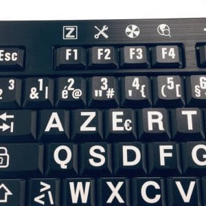 gros plan des touches du clavier Zoomtext