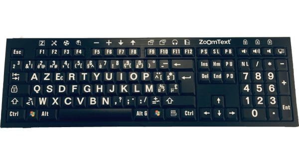 Clavier Zoomtext avec grosses touches