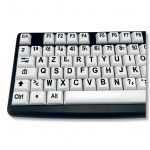 clavier gros caracètres Noir Blanc détail