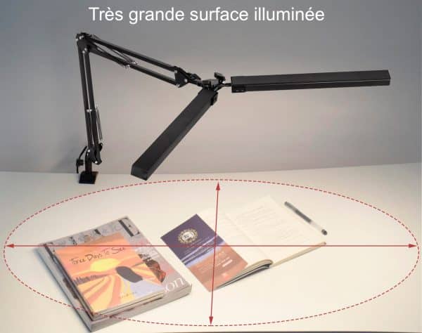 lampe double DMLA grande surface éclairage