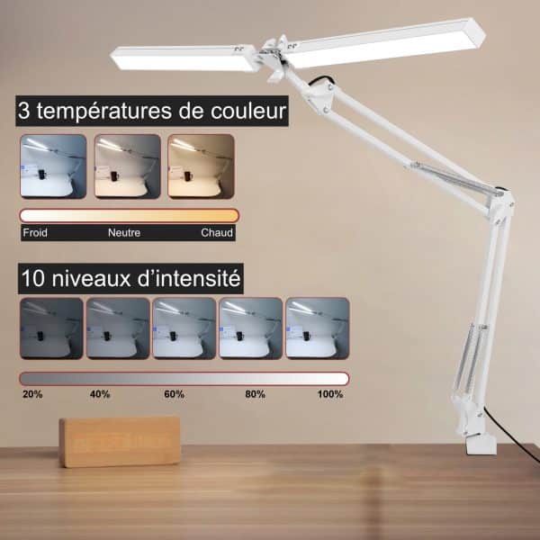 Lampe de Lecture Double Led