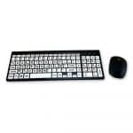 Clavier grosse touche sans fil,  Noir sur Blanc